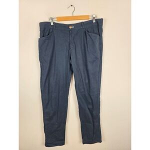 Kirrin Finch Navy Blue Cotton Stretch Chino Trousers Pants Women's Size 14